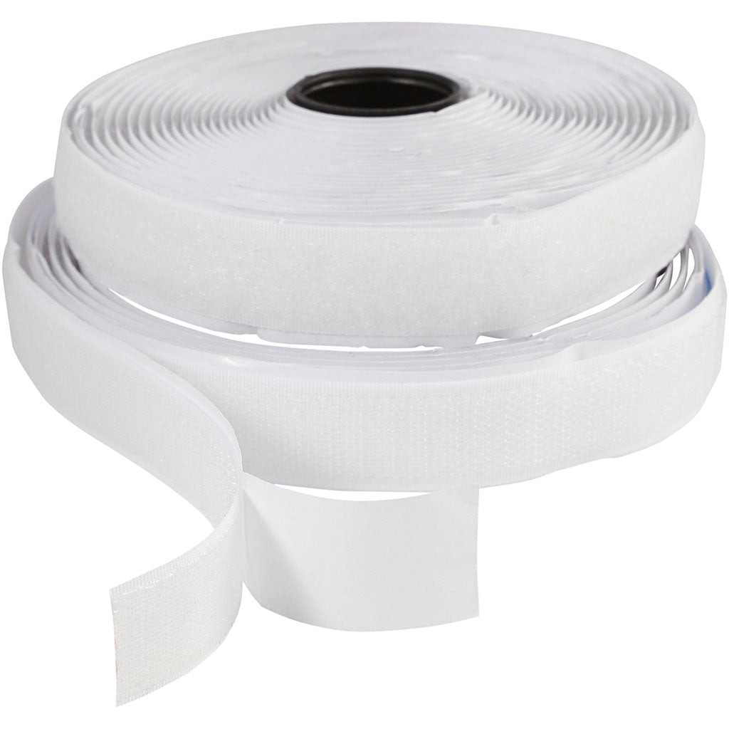 Creativ company https: www.cchobby.nl klitteband-haak-en-lussluiting-zelfklevend-b-20-mm-wit-5-m-1-rol