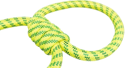 Trixie aquatoy touw trekspeeltje ringen polyester geel groen