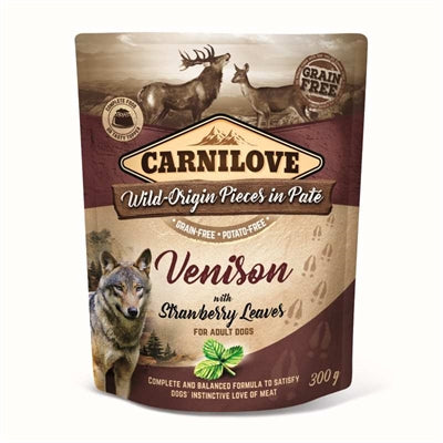 Carnilove dog pouch hert aardbeienblad