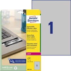 Merkloos sans marque etiketten avery l6013 -20 mat zilver