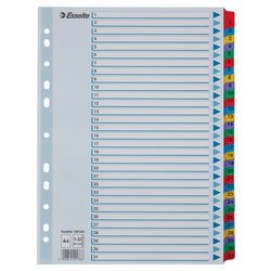 Numerieke tabbladen esselte mylar 100164 kleurenassortiment bopet