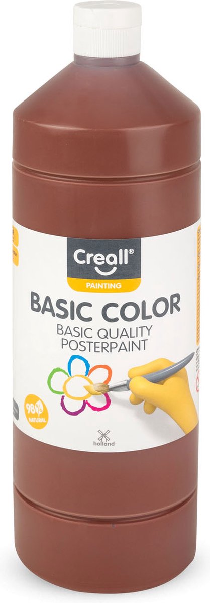 Creall schoolverf donkerbruin, 1 liter