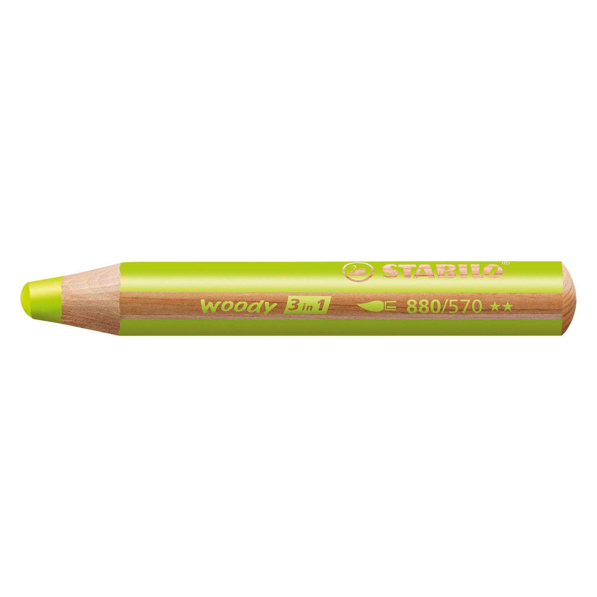 Stabilo woody 3 in 1 - multitalent potlood - lichtgroen - per stuk