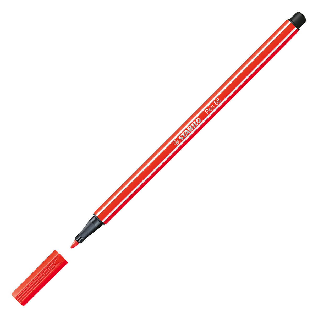 Stabilo viltstift 68-40 1 mm lichtrood
