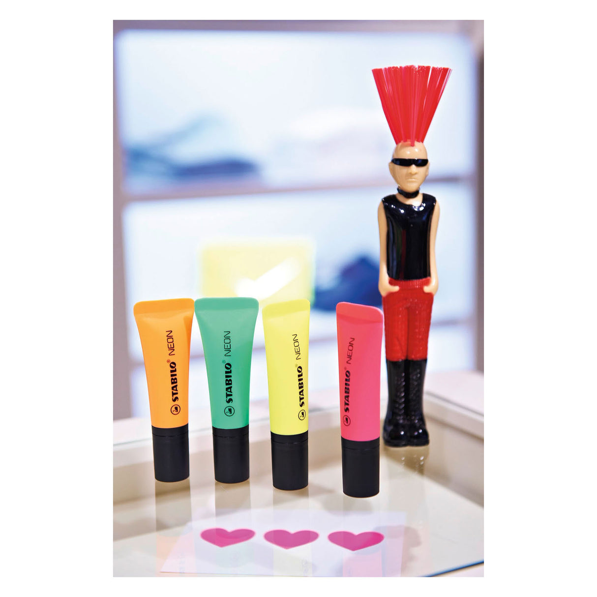 Stabilo neon - markeerstift - set met 4 stuks