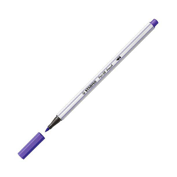 Stabilo pen 68 brush - viltstift - paars (55)