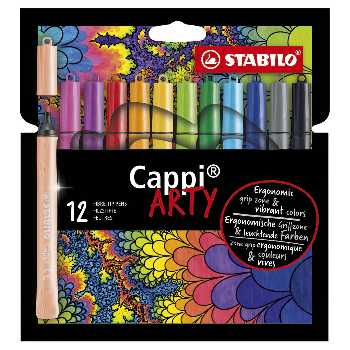 Stabilo cappi - viltstift - arty - set met 12 kleuren
