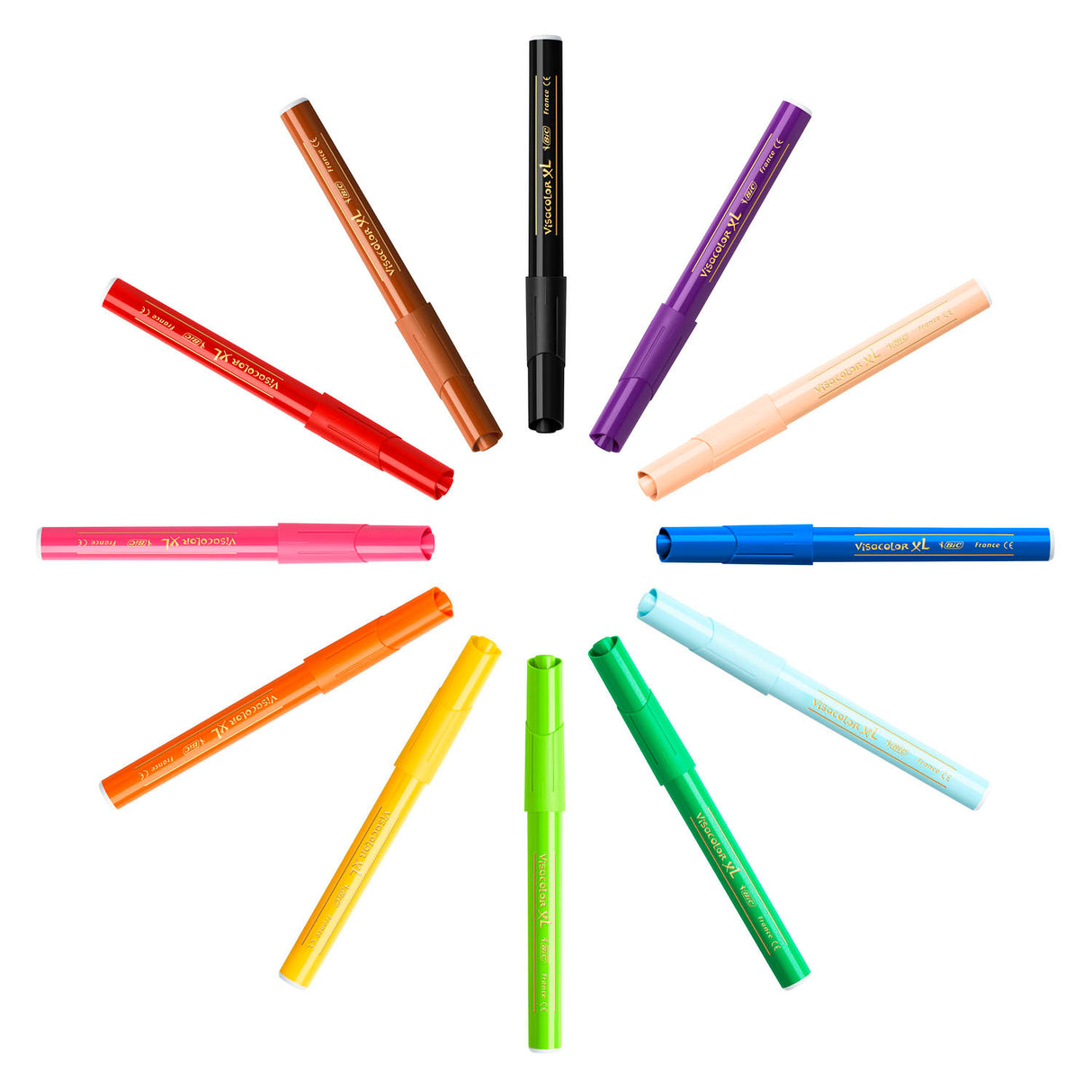 Bic kids viltstift visacolor xl ecolutions 18 stiften in een metalen pot
