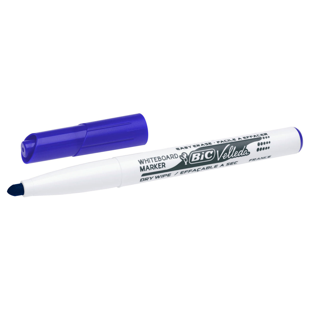 Bic velleda whiteboard markers met etui - diverse kleuren - 8 stuks