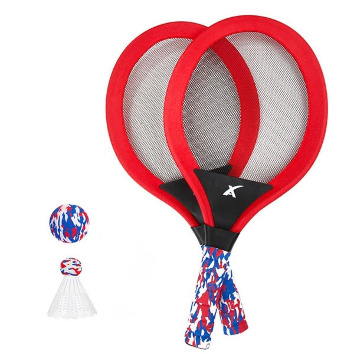 Toi-toys toi toys adrenix soft tennisset 4-delig met 2x racket+bal+shuttle 4 assorti