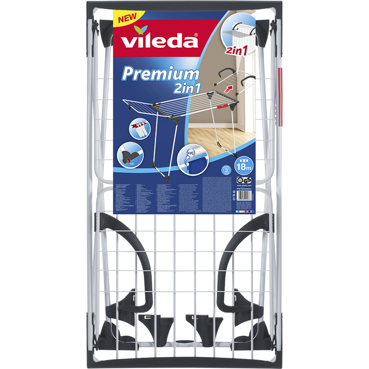 Vileda 1063731 - droogrek tafel premium 2in1 | 1 stuks