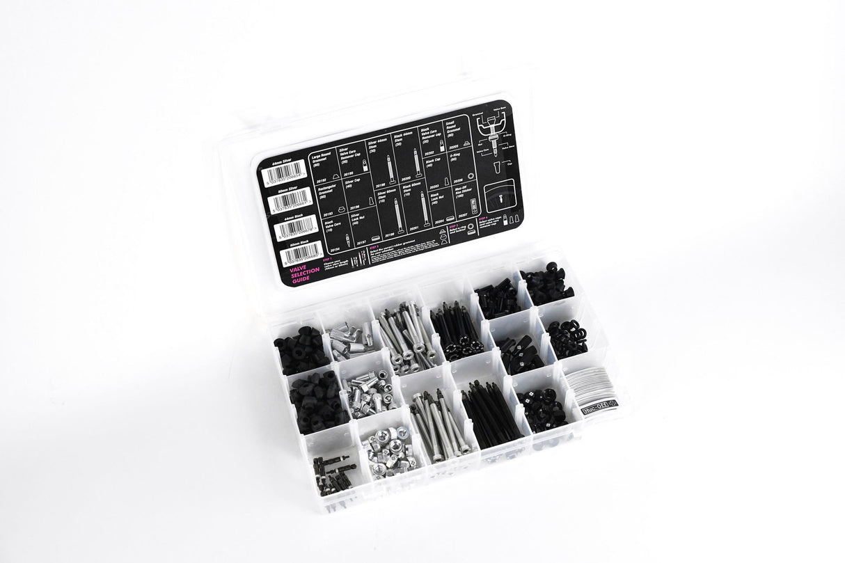 Muc-off workshop valve box refill silver 60mm stem (pack of 10)