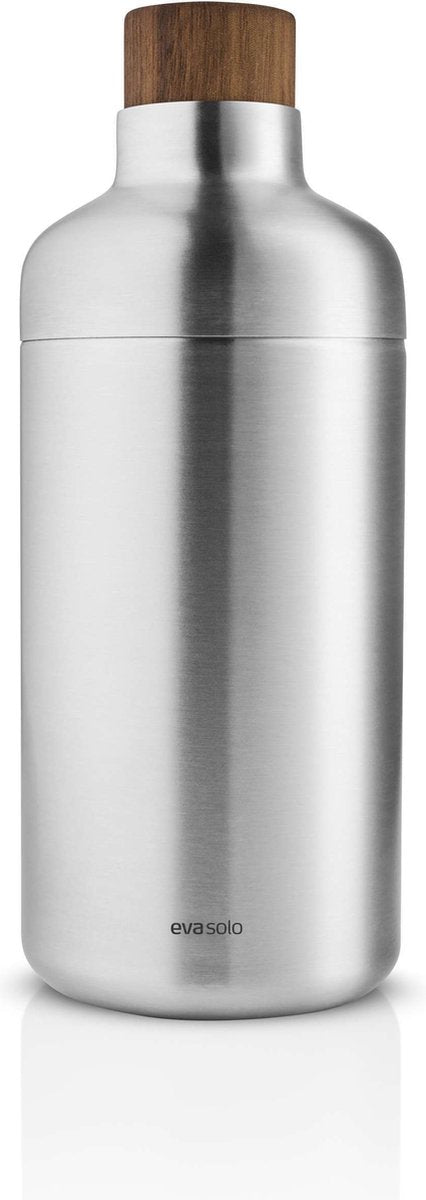Eva solo - liquid lounge cocktailshaker - zilver - bruin - hout - roestvast staal