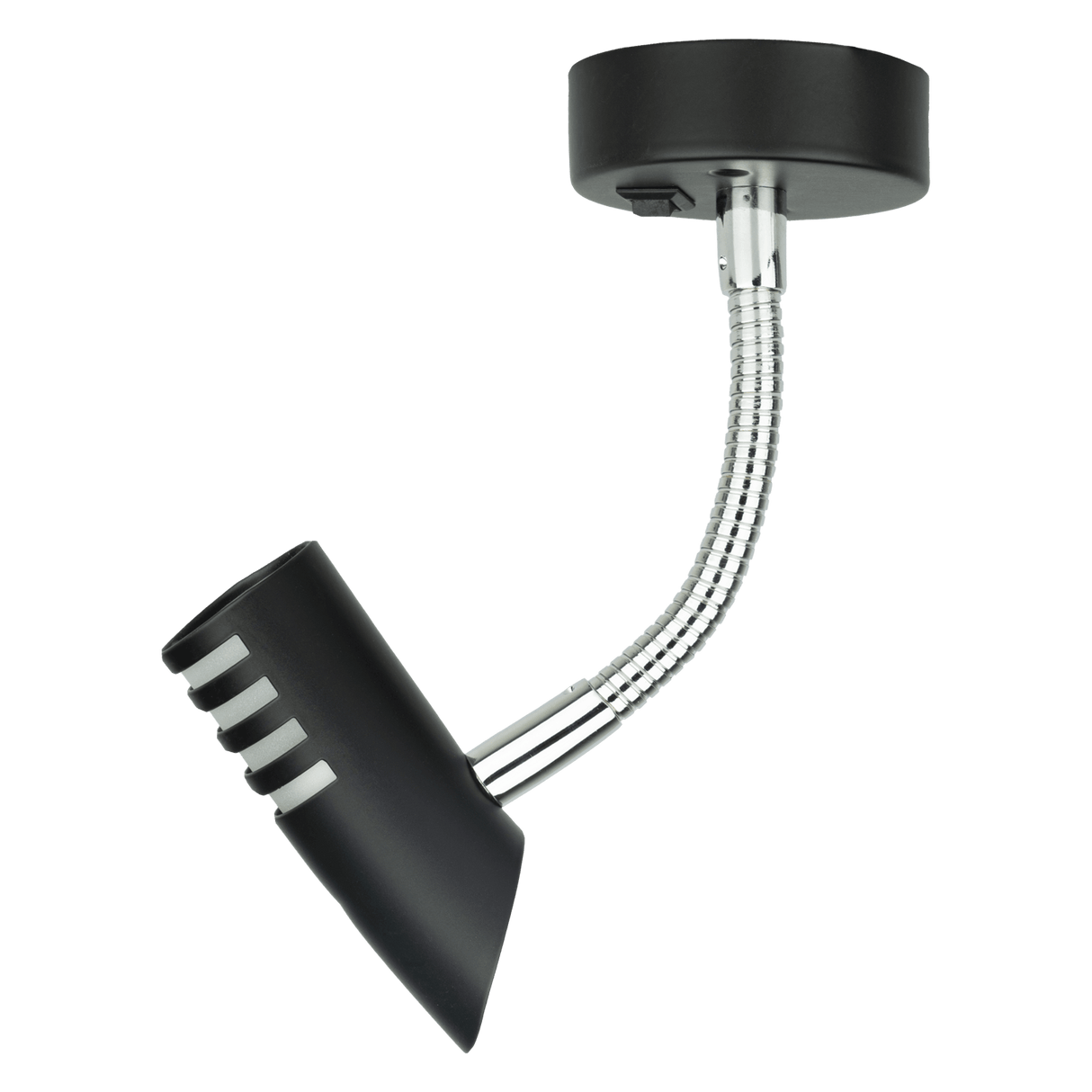 Sao flexibele led spot met schakelaar - zwart