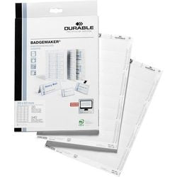 Naamkaartje durable 1451-02 30x60mm wit