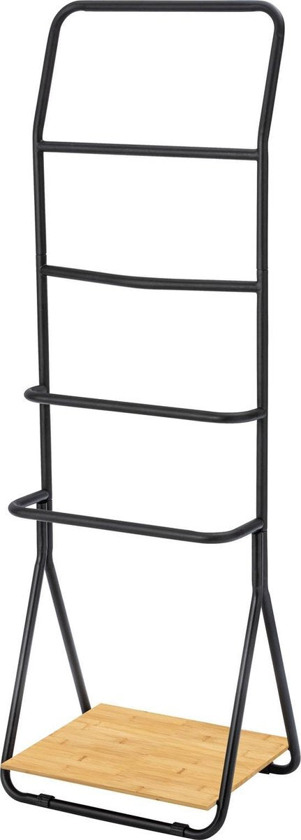 Wenko handdoekhouder verona zwart mat 51x157cm - handdoekrek - handdoekenrek - handdoekstang vrijstaand