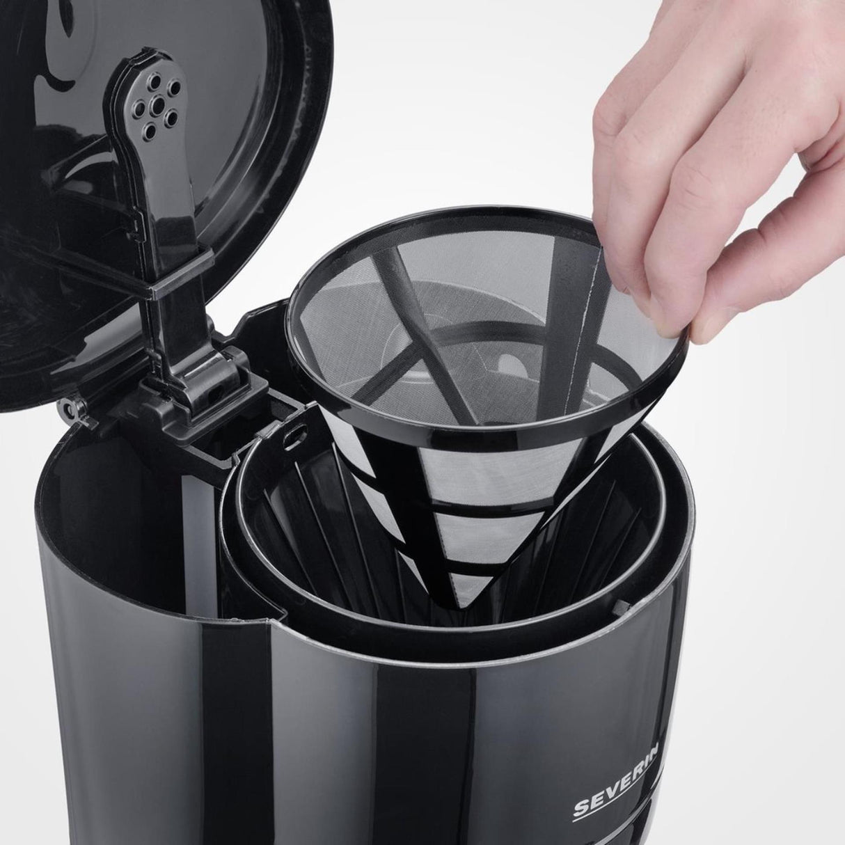 Severin filter koffiezetapparaat zwart