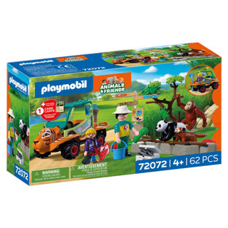 Playmobil 72072 dierenverzorger met voertuig