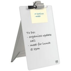 Nobo bureau notitiebord - met droog uitwisbaar glasoppervlak - 216x297mm - wit