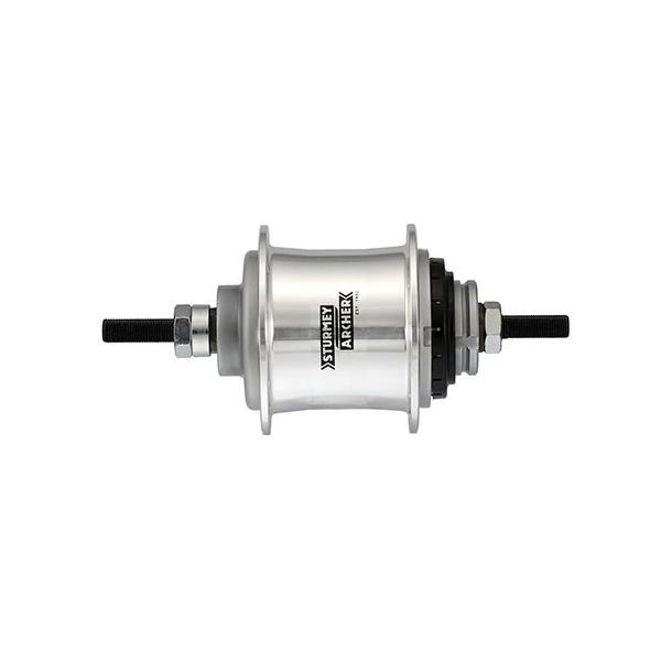 Versnellingsnaaf 2 speed Sturmey Archer A2 Automatic vrijloopnaaf 36 gaats - zilver
