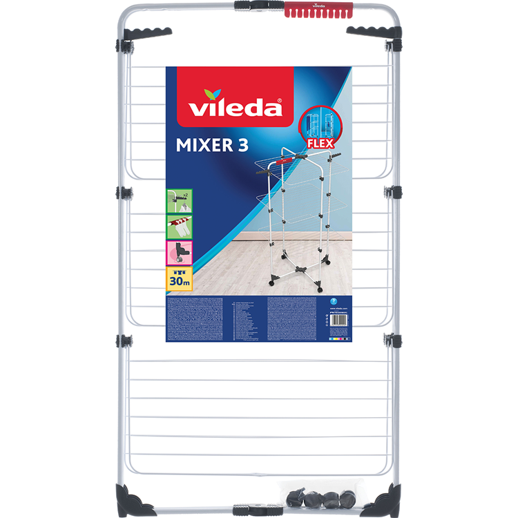 Vileda mixer 3 droogrek - droogtoren - 30 m drooglengte - flexibel