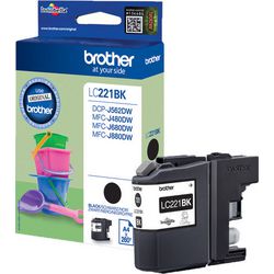 Inktcartridge brother lc221bk zwart