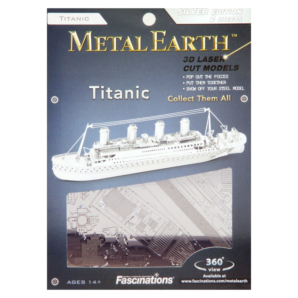 Metal earth titanic ship zilver editie