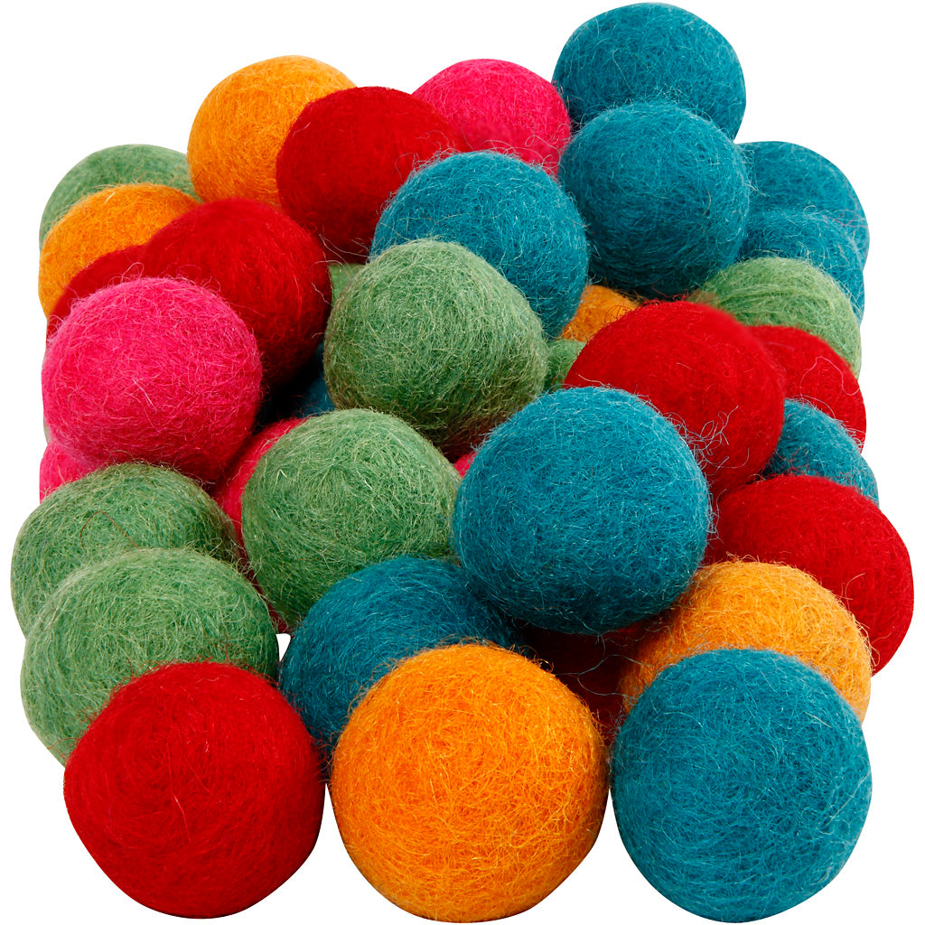 Creativ company https: www.cchobby.nl wol-kralen-d-20-mm-sterke-kleuren-64-stuk-1-doos