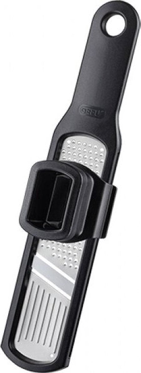 Gefu rafino knoflookrasp en -schaaf 23 cm – 2-in-1 – rvs – inclusief restenhouder