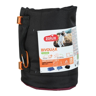 Zolux bivouak hondendeken slaapzak 2in1 rood