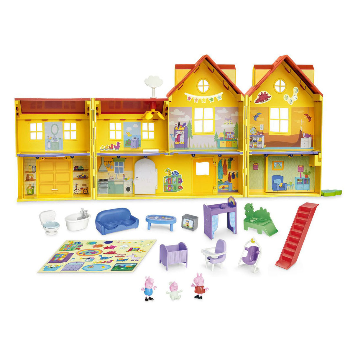 Hasbro peppa pig peppa's grote familiehuis - 16dlg.