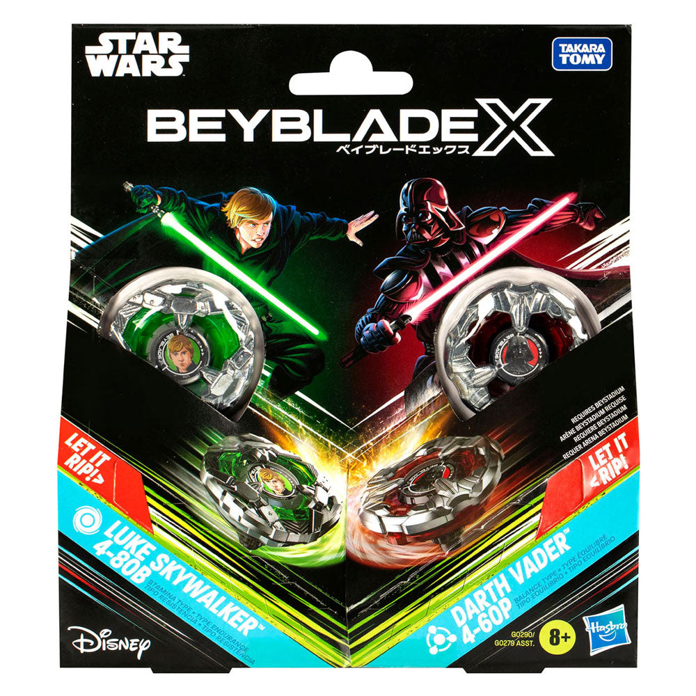 Hasbro beyblade x en star wars, luke skywalker 4-80b vs. darth vader 4-60b multipack