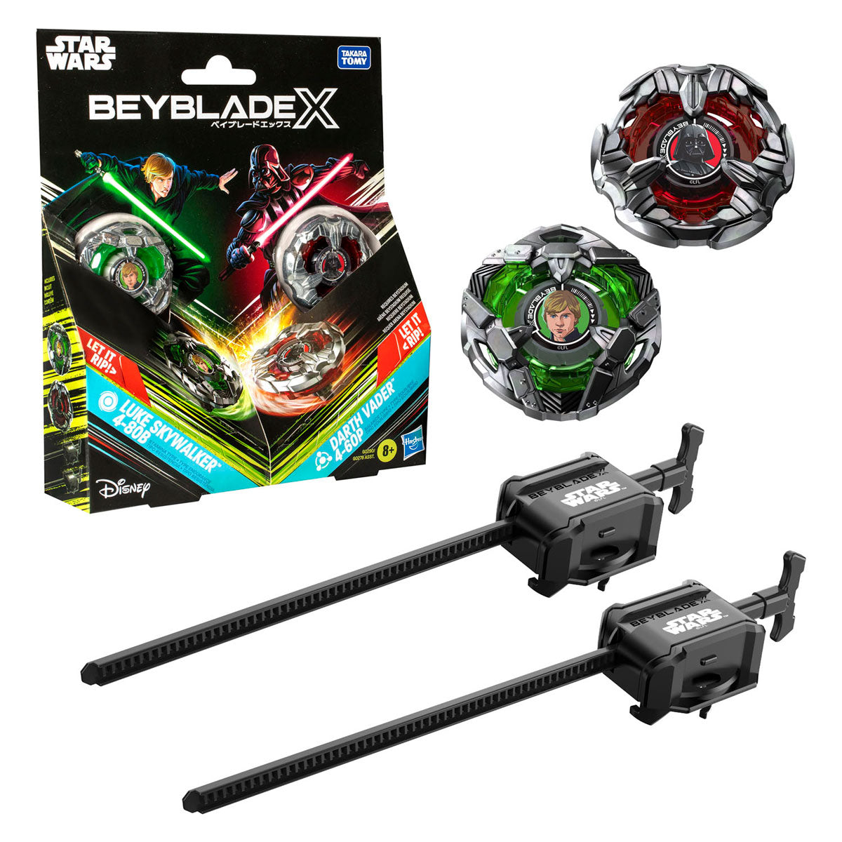 Hasbro beyblade x en star wars, luke skywalker 4-80b vs. darth vader 4-60b multipack
