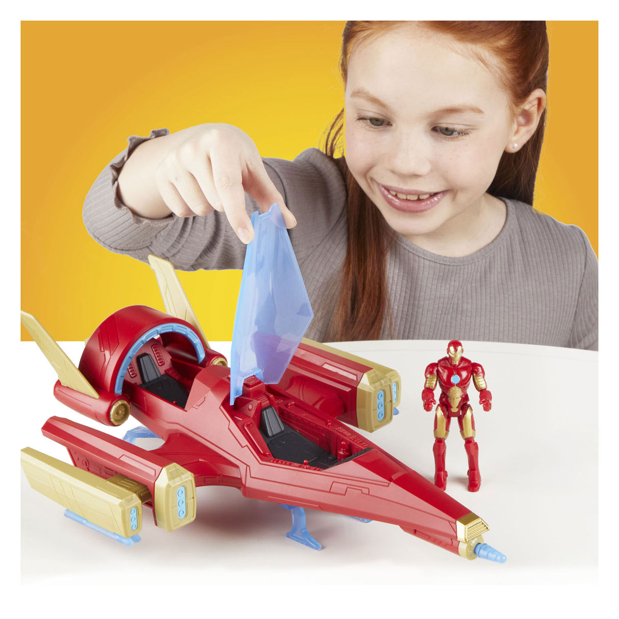 Hasbro avengers epic hero series iron man repulsor blast battle jet