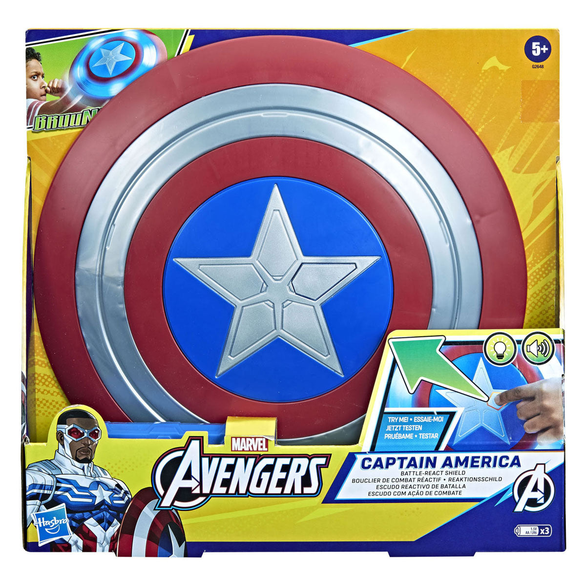 Hasbro marvel avengers captain america battle-react schild