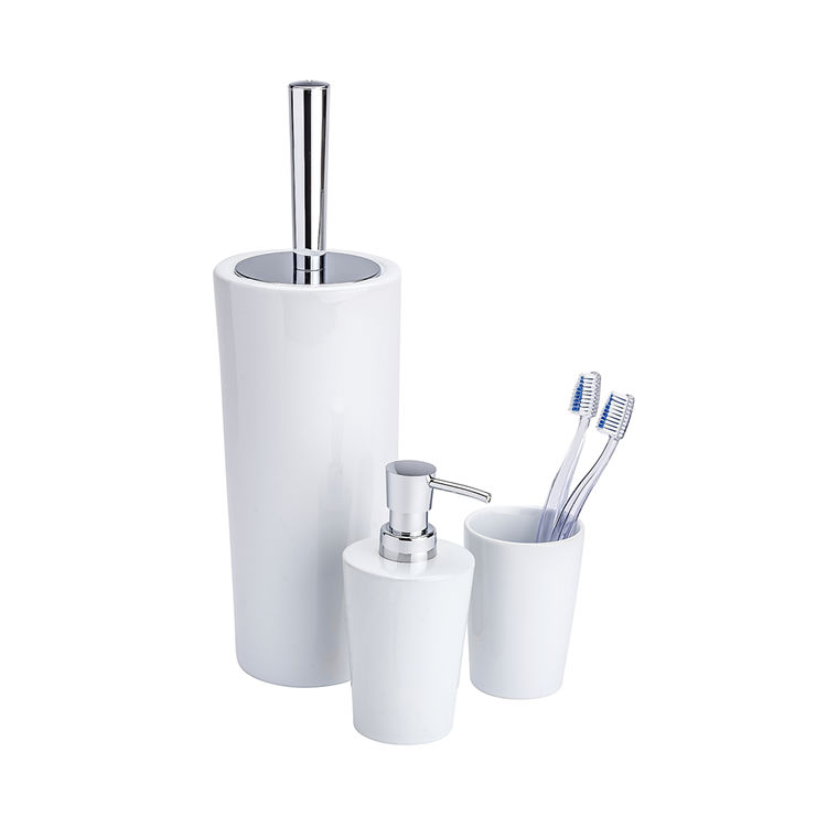 Wenko 1064995 - tandenborstelbeker coni keramiek wit | 4 stuks