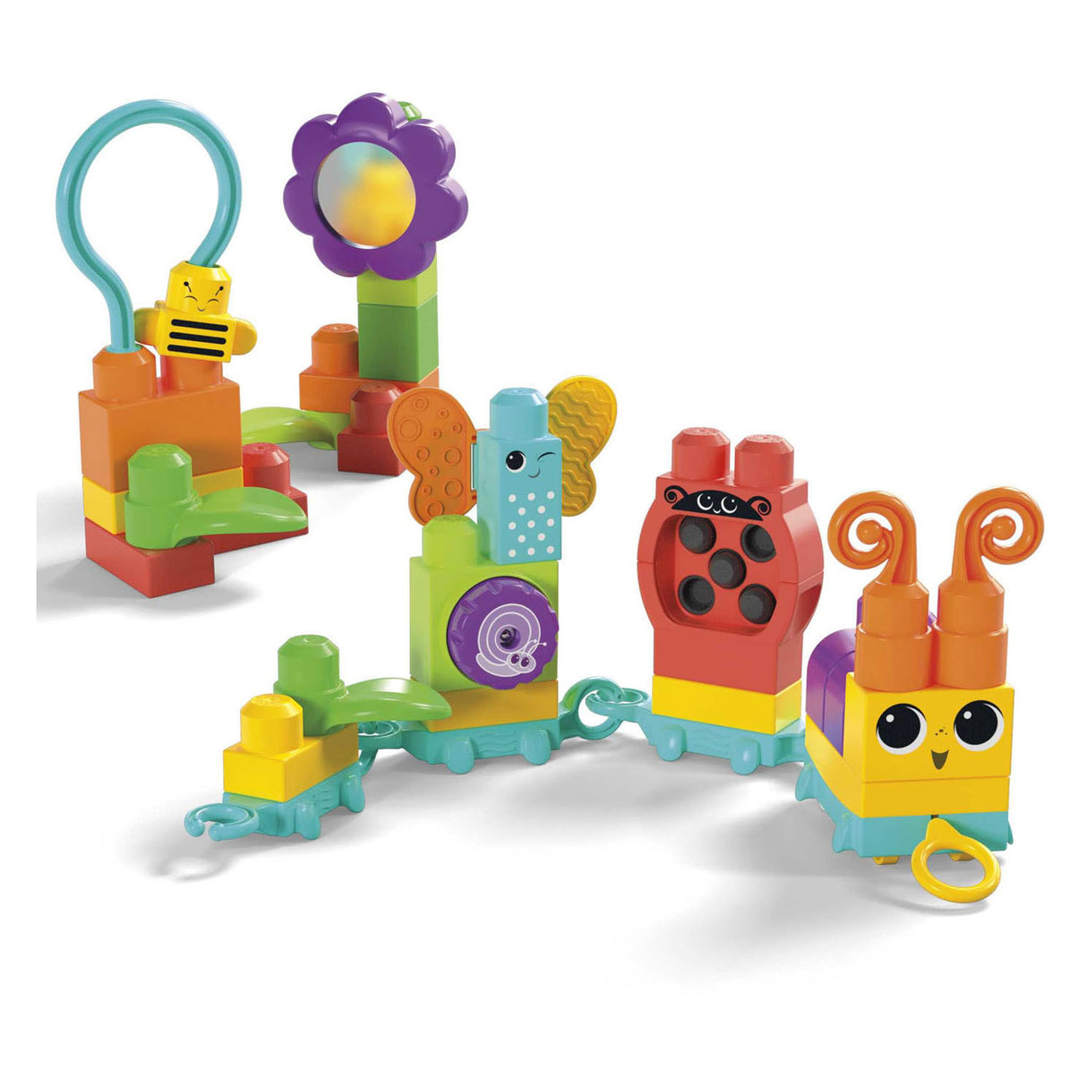 Mega bloks move' n groove caterpillar bouwset - 30dlg.