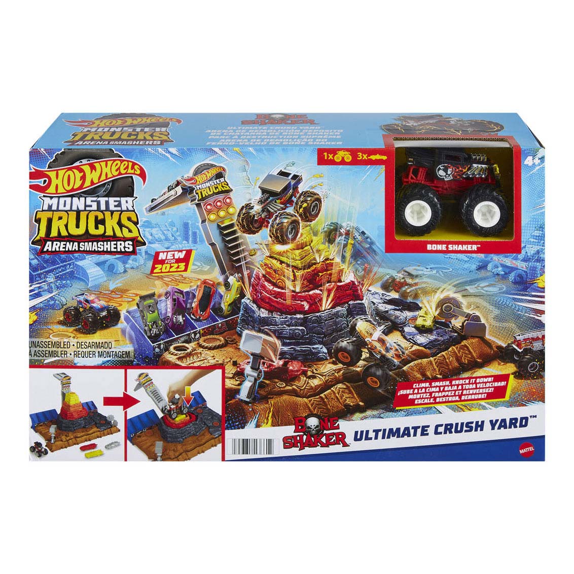 Hot wheels monster trucks arena bone shaker - speelgoed auto racebaan