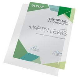 L-vormige map leitz premium a4 transparant