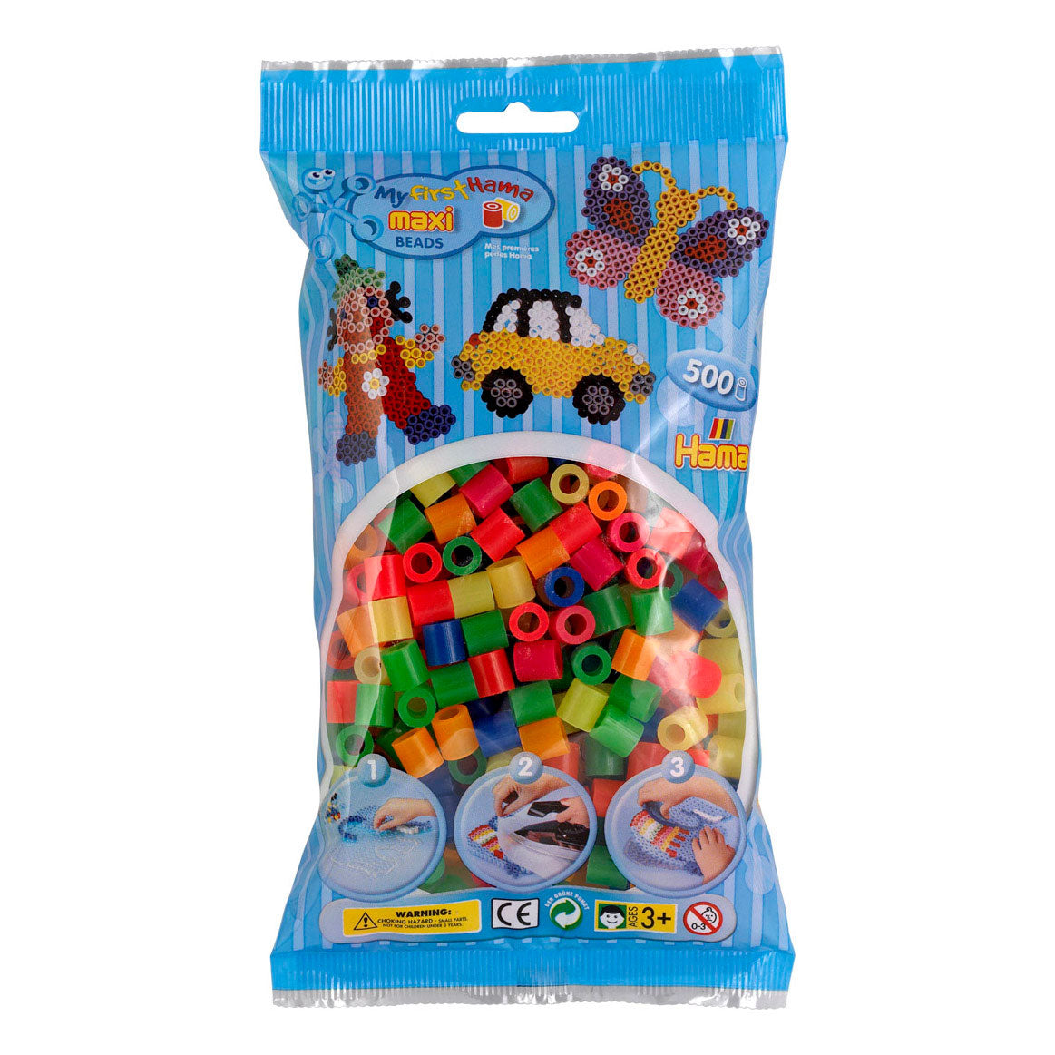 Hama maxi strijkkralenmix - neon 500st.