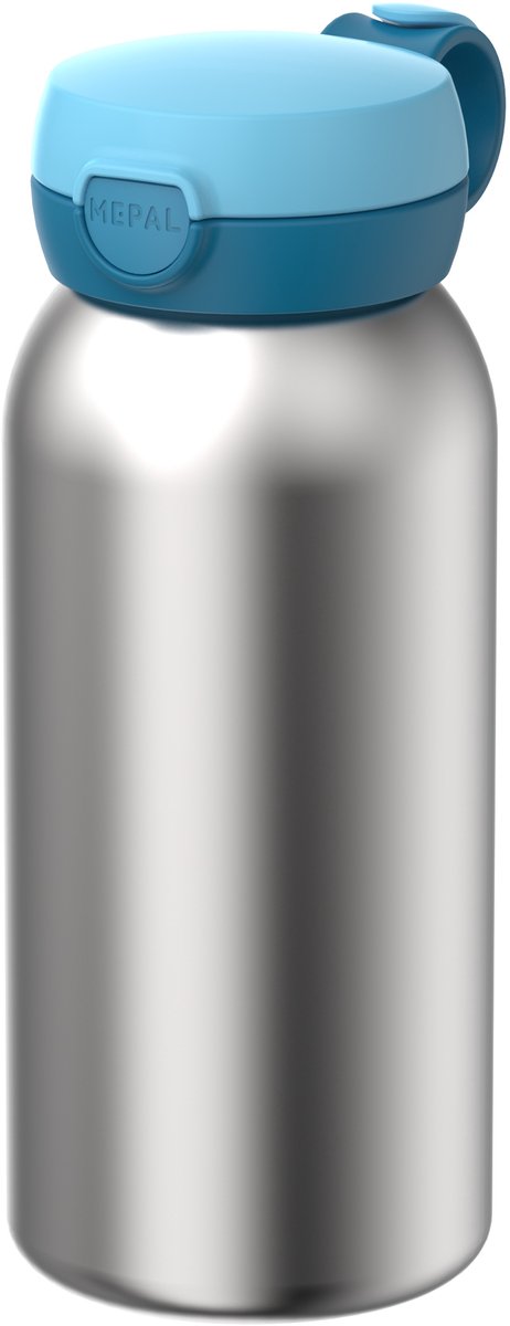 Mepal isoleerfles met flipdop campus - 500 ml - waterfles rvs - lekdicht - hygiënische deksel - cool blue