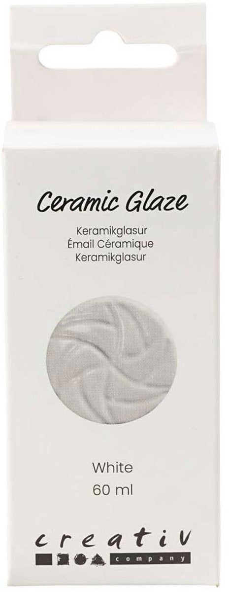 Creativ company keramiek glazuur 984-1101 c dekkend wit - 60ml