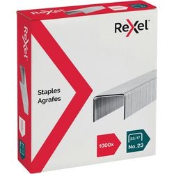 Nietjes rexel zilver 23 17 staal 1.000 stuks 130 vel