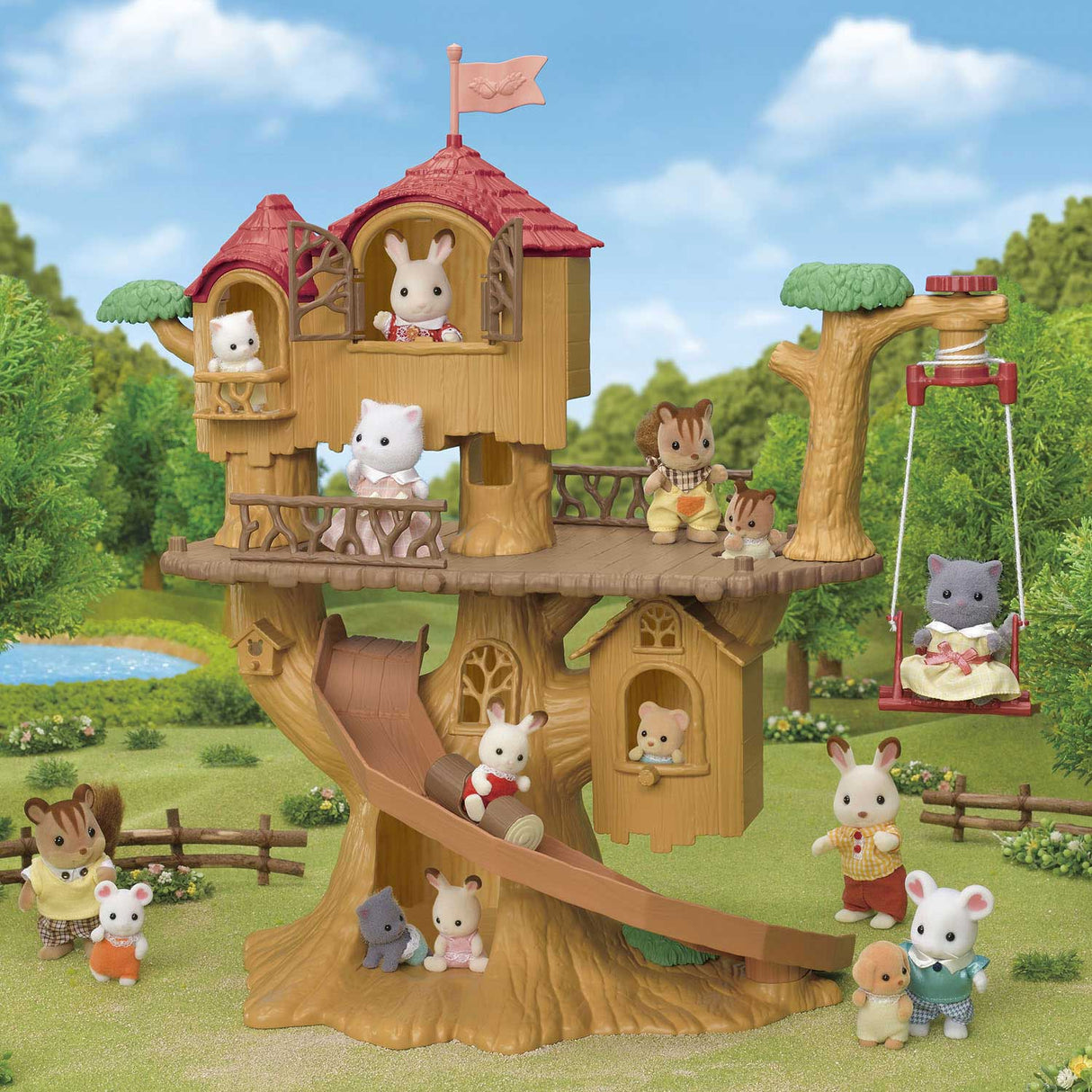 Sylvanian families 5450 avontuurlijke boomhut- te combineren met 5451 blok hut