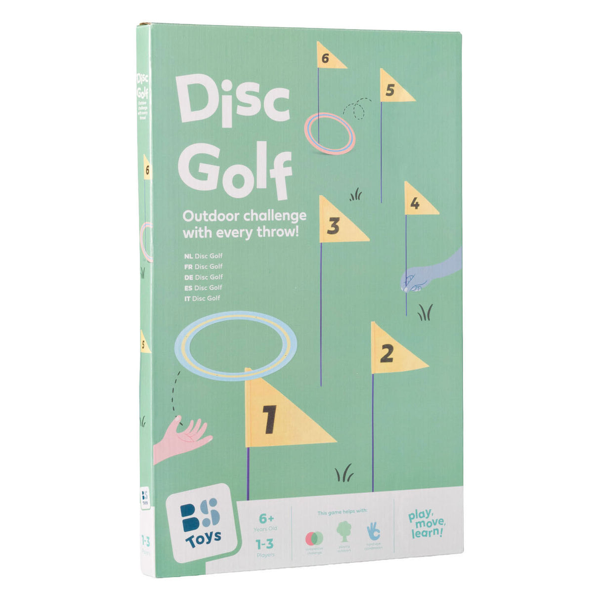 Bs toys – disc golf – buitenspel – speelgoed-golfset met vlaggen en schijven – vanaf 6 jaar