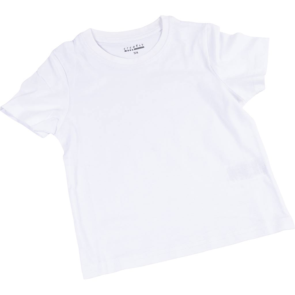 Creativ company https: www.cchobby.nl t-shirts-b-32-cm-afm-3-4-jaar-ronde-hals-145-gr-wit-1-stuk