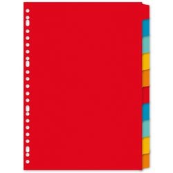 Kleur tabbladen kangaro p410m 180g m2 a4 wit 10delig 23gaat