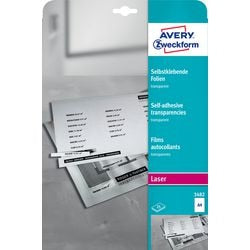 Zelfklevende folie avery a4 transparent
