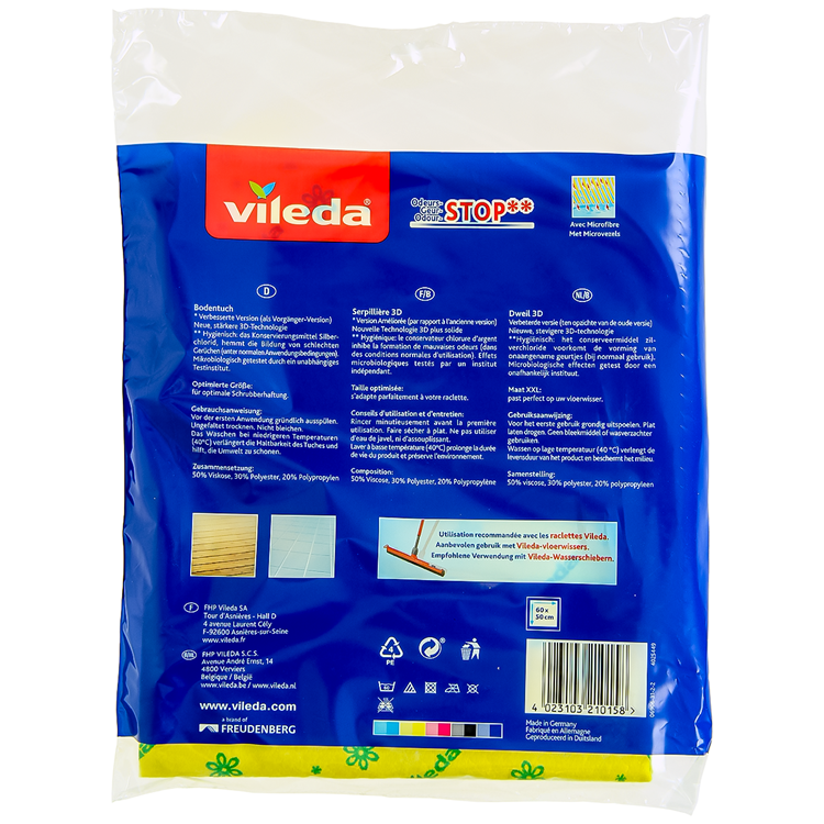 Vileda 1061024 - gele dweil 3d 2pk | 12 stuks