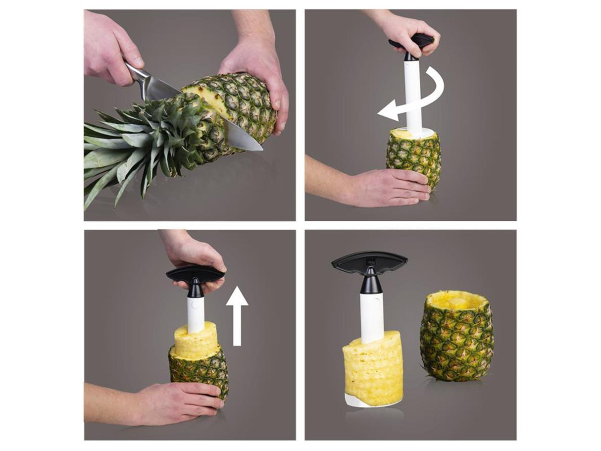 Vacu vin ananassnijder wit zwart